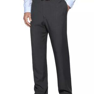 Haggar Men's Classic Fit Flat Front Gray Dress Pants - 40Wx34L - New with Tags
